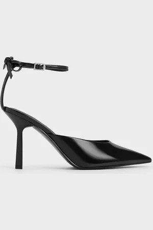 CHARLES & KEITH Escarpins à talon aiguille avec bout pointu et bride de cheville à noeud