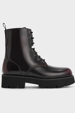 CHARLES & KEITH Bottines rangers à lacets avec semelle crantée
