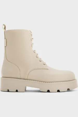 CHARLES & KEITH Bottines rangers à lacets avec semelle crantée