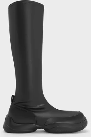 CHARLES & KEITH Bottes à hauteur de genou et fermeture éclair latérale Casey