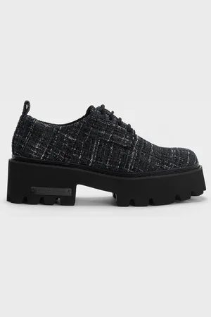 CHARLES & KEITH Oxfords épaisses en tweed Imogen