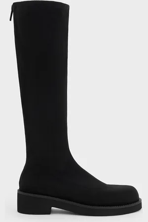 CHARLES & KEITH Bottes hautes à semelle épaisse en suédine