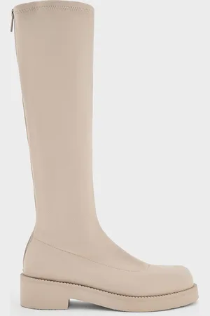 CHARLES & KEITH Bottes hautes à semelle épaisse en suédine