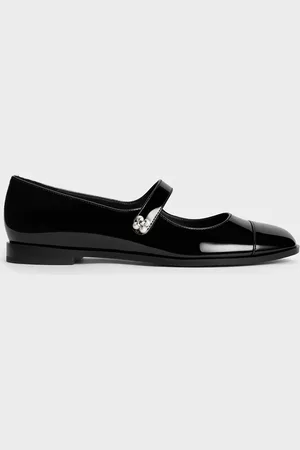 CHARLES & KEITH Mary Jane en cuir verni à perles et boucle en forme de fleur