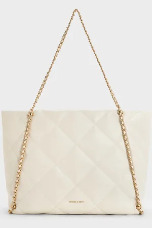 CHARLES & KEITH Sac cabas matelassé orné de chaîne Apfra