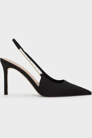 CHARLES & KEITH Escarpins en satin à lanières ornée et à bout pointu