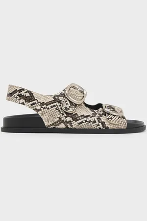 CHARLES & KEITH Sandales imprimé serpent à double bride à boucle