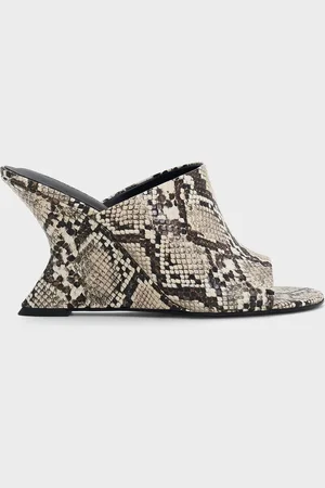 CHARLES & KEITH Sandales à imprimé serpent à talon sculpté et lanière large