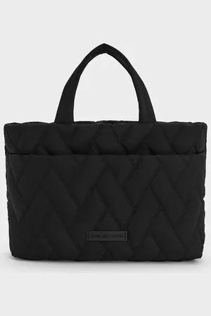 CHARLES & KEITH Sac boxy en nylon à motif chevrons
