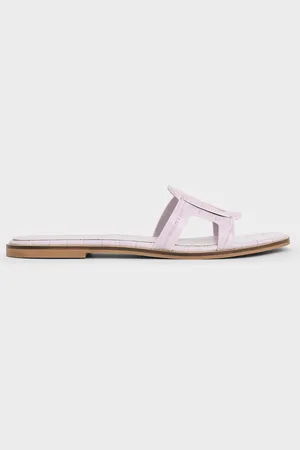 CHARLES & KEITH Claquettes à effet croco Easley