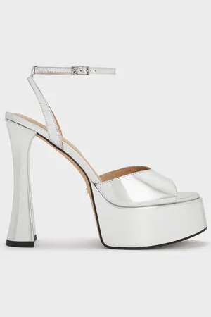 CHARLES & KEITH Sandales à plateforme en cuir métallisé Michelle