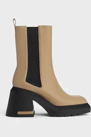 CHARLES & KEITH Bottes Chelsea mi-mollet Emery