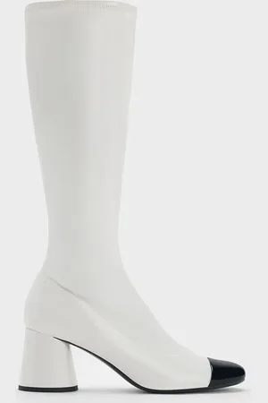 CHARLES & KEITH Bottes hauteur de genou bicolores Coco