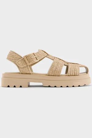 CHARLES & KEITH Sandales fermées en raphia