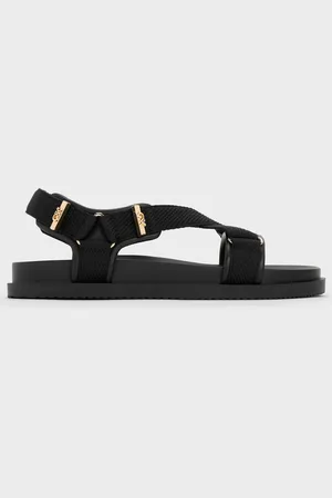 CHARLES & KEITH Sandales sportives croisées en cuir et tissu Granta