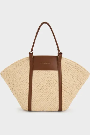 CHARLES & KEITH Sac panier en raphia Shalia