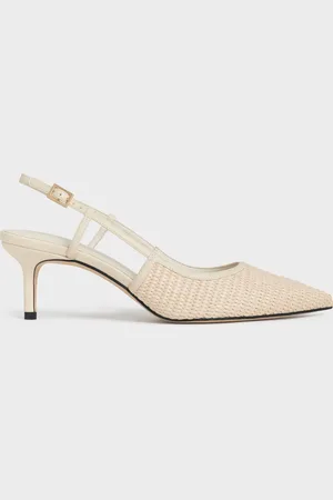 CHARLES & KEITH Escarpins en raphia à bout pointu et bride arrière