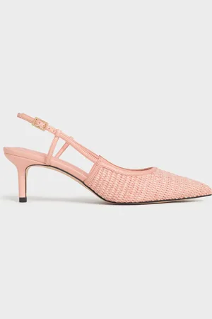 CHARLES & KEITH Escarpins en raphia à bout pointu et bride arrière