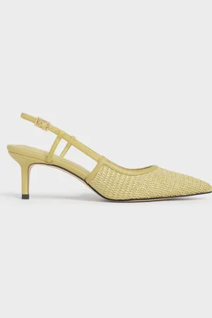 CHARLES & KEITH Escarpins en raphia à bout pointu et bride arrière