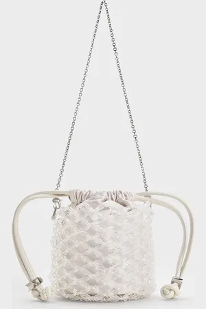 CHARLES & KEITH Sac seau à perles avec lanière chaine