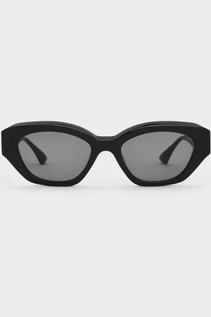 CHARLES & KEITH Lunettes de soleil à monture géométrique en acétate recyclé