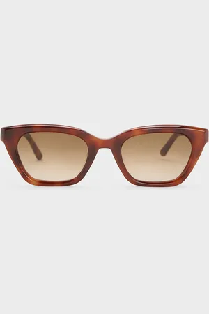 CHARLES & KEITH Lunettes de soleil angulaire en écaille de tortue à œil de chat Vesta