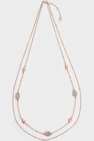 CHARLES & KEITH Bracelet à double chaîne en cristal Aine