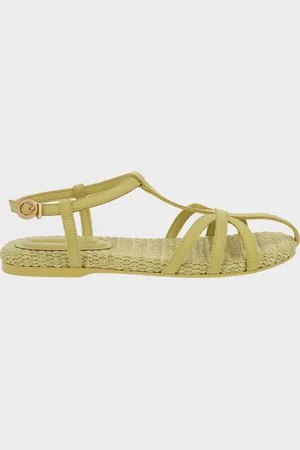 CHARLES & KEITH Sandales salomée en raphia à lanières