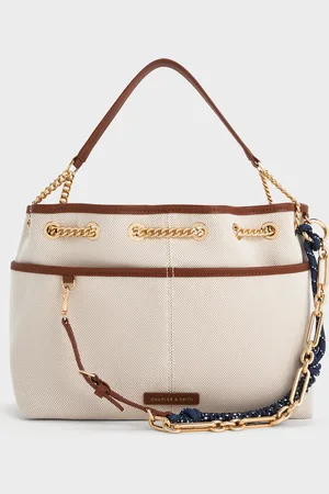 CHARLES & KEITH Sac cabas à bandoulière en corde nouée Addison en toile