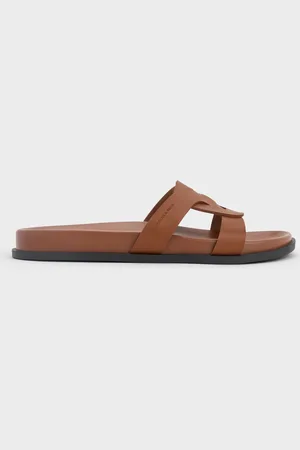 CHARLES & KEITH Claquettes ajourées croisées