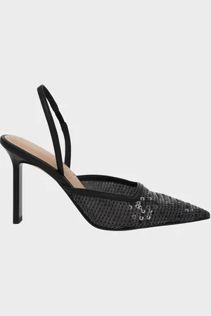 CHARLES & KEITH Escarpins à bout pointu en cuir et maille à sequins