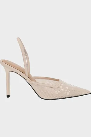CHARLES & KEITH Escarpins à bout pointu en cuir et maille à sequins