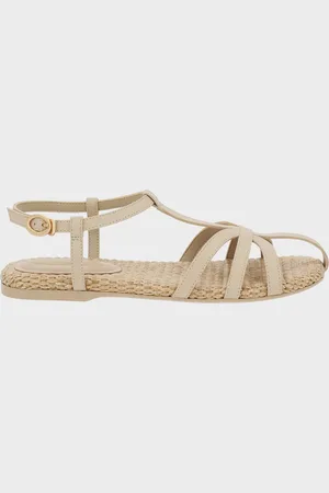 CHARLES & KEITH Sandales salomée en raphia à lanières