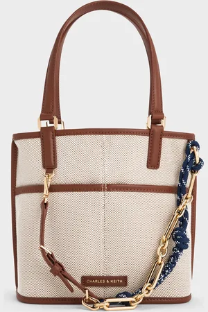 CHARLES & KEITH Sac cabas en toile à double bandoulière en corde nouée Addison