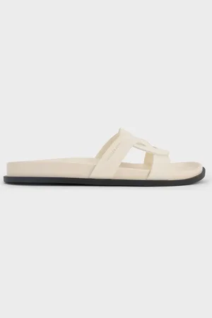 CHARLES & KEITH Claquettes ajourées croisées