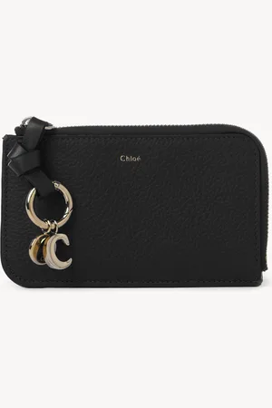 Chloé Porte-cartes et monnaie Alphabet en cuir grainé Femme Taille OneSize 100% Cuir de veau