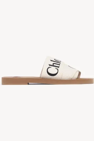Chloé Mules Woody Femme Taille 39 90% lin, 10% polyester