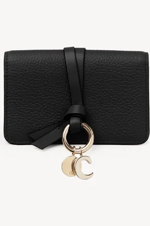 Chloé Porte-cartes et monnaie Alphabet en cuir grainé Femme Taille OneSize 100% Cuir de veau