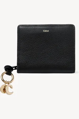 Chloé Portefeuille compact Alphabet en cuir grainé Femme Taille OneSize 100% Cuir de veau