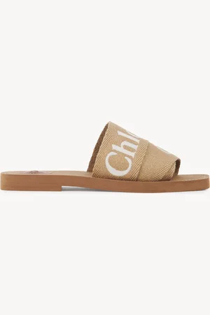 Chloé Mules Woody Femme Taille 38 90% lin, 10% polyester