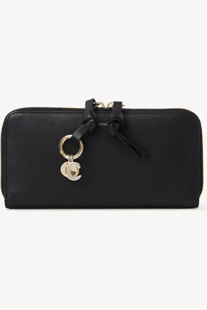 Chloé Portefeuille long zippé Alphabet en cuir grainé Femme Taille OneSize 100% Cuir de veau