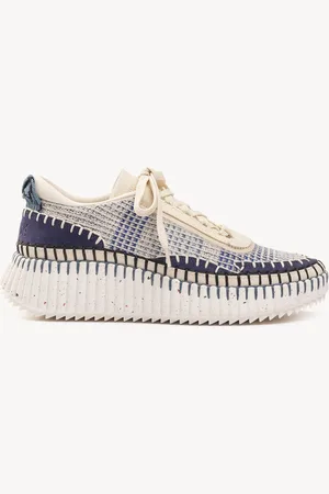 Chloé Baskets Nama Femme Taille 38 70% polyester, 15% nylon, 10% coton, 5% Polyuréthane thermoplastique, Cuir de veau