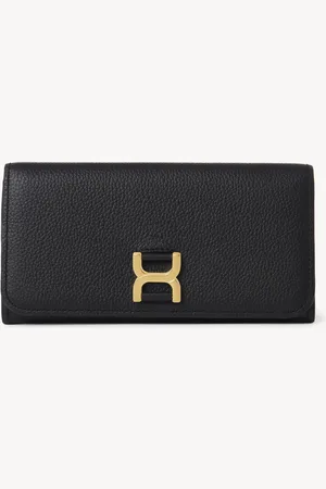 Chloé Portefeuille long à rabat Marcie en cuir grainé Femme Taille OneSize 100% Cuir de veau