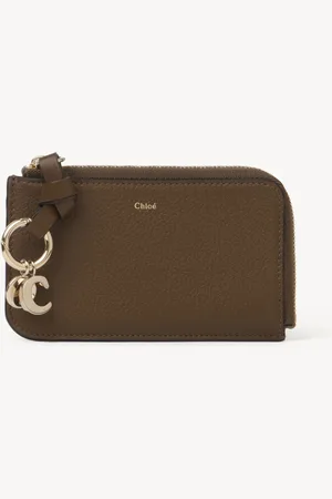 Chloé Porte-cartes et monnaie Alphabet en cuir grainé Femme Taille OneSize 100% Cuir de veau