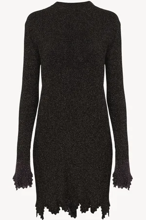 Chloé Robe festonnée en maille de viscose mélangée Femme Taille S 100% viscose