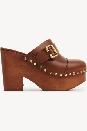 Chloé Sabots à plateforme Jeannette Femme Taille 36 100% Cuir de veau, Pterocarpus soyauxii, farmed, COO Cameroon