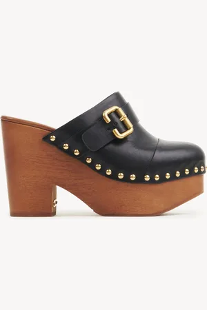 Chloé Sabots à plateforme Jeannette Femme Taille 41 100% Cuir de veau, Pterocarpus soyauxii, farmed, COO Cameroon