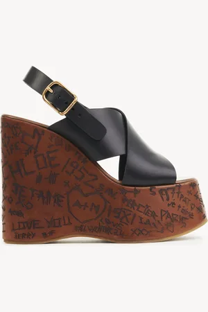 Chloé Sandales compensées Maxime Femme Taille 36 100% Cuir de veau