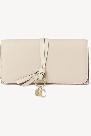Chloé Portefeuille long à rabat Alphabet en cuir grainé Femme Taille OneSize 100% Cuir de veau