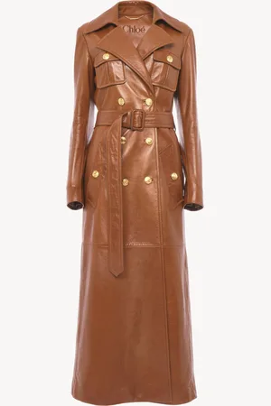 Chloé Trench utilitaire en cuir souple Femme Taille 36 100% Cuir d
